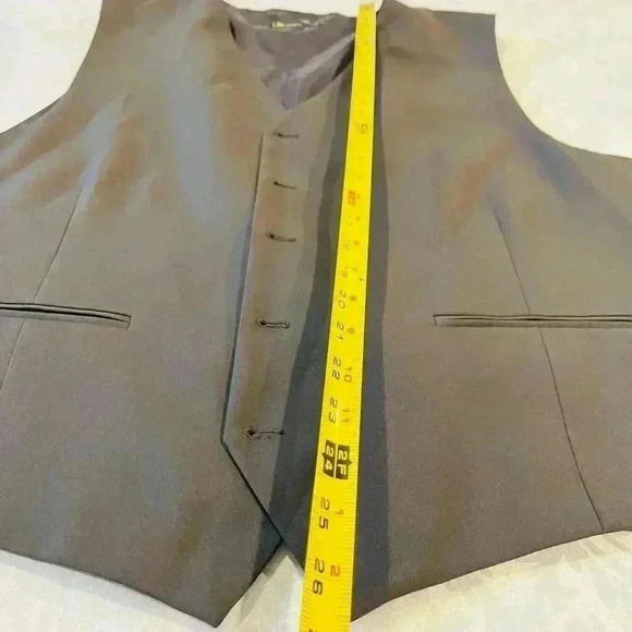 Cooper & Nelson Men's 2 Piece blazer and vest gray , size 44s‎ two button blazer - Picture 15 of 16